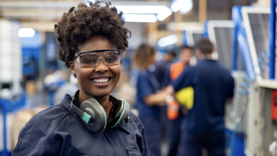 Smiling employee